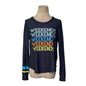 Charsor blue long sleeves Weekend print shirt size Small